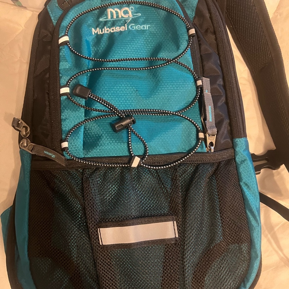 MG Teal and Black Women's Backpack